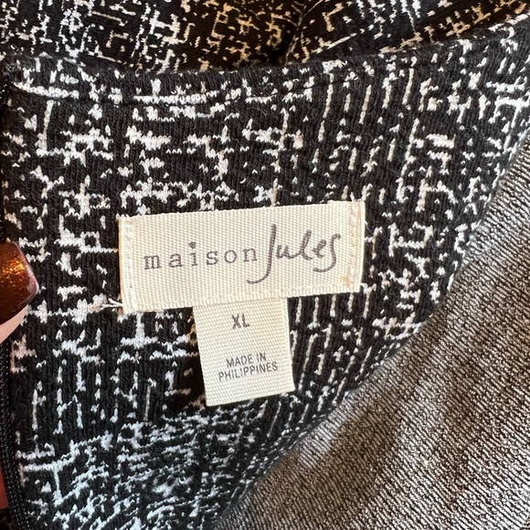 Nwt Maison Jules by Macy’s Backstage | Geometric Ruffle-Hem A-Line Dress - XL - Picture 6 of 8